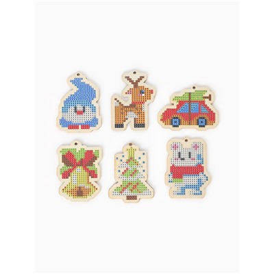 Алмазная мозаика «Сказочные мелочи» на подвеске 6 штук