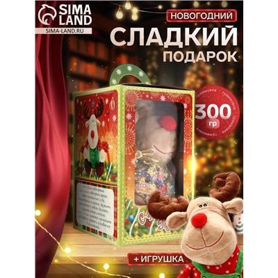 Сладкий новогодний подарок «Шалун», конфеты + игрушка, детский, 300 г
