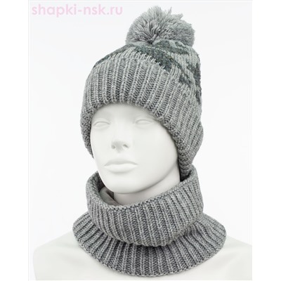 Q 201 D 201 Комплект флис (колпак+снуд) (52-54)