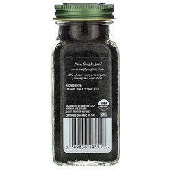 Simply Organic, Органическое, черное семя кунжута, 3,28 унции (93 г)