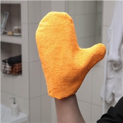 Варежка для уборки Доляна, 19×26 см, 15 гр, двухсторонняя, эконом, микрофибра