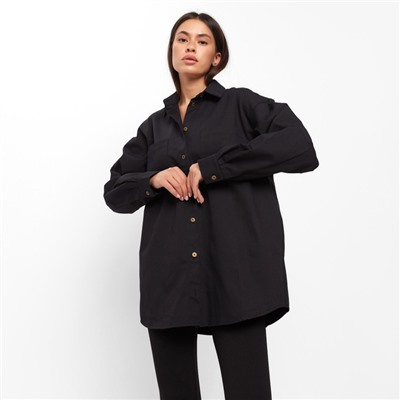 Рубашка женская джинсовая MIST: Denim, размер 48-50, чёрный