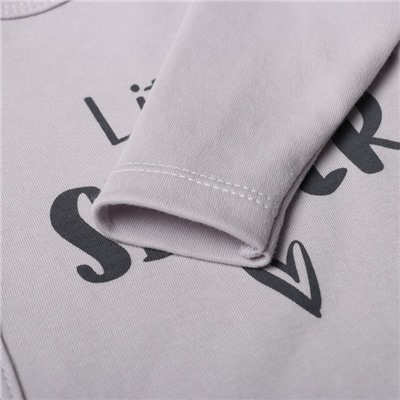 Комбинезон для девочки «Крошка Я» Sister, рост 86-92 см, серый