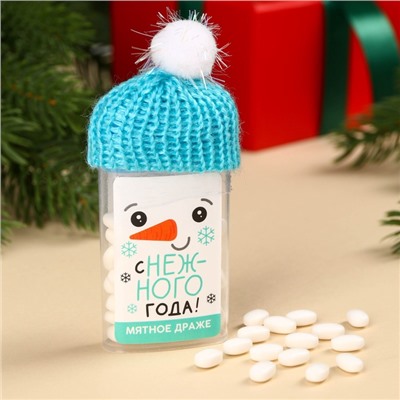Конфеты драже в банке «Снежного года», с витамином С, мята, 18 г