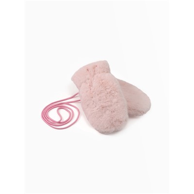 Варежки подростковые MINAKU, пушистые, 20 см, розовые