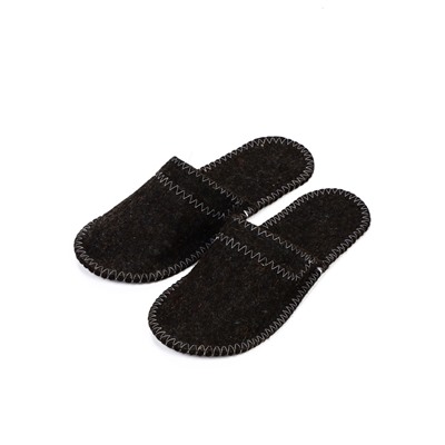 Тапочки для бани, шерсть 100%, серые, «Добропаровъ»