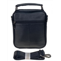 Сумка мужская из натуральной кожи, цвет черный