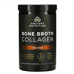 Dr. Axe / Ancient Nutrition, коллаген из костного бульона, со вкусом шоколада, 528 г (1,2 фунта)