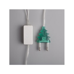 Гирлянда «Нить» 5 м с насадками «Шарики льда», IP20, прозрачная нить, 20 LED, свечение мульти (RG/RB), мигание, 220 В