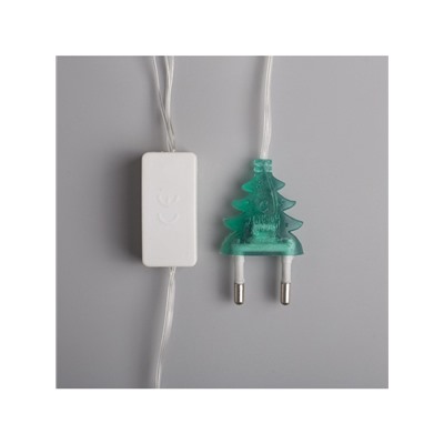 Гирлянда «Нить» 5 м с насадками «Шарики льда», IP20, прозрачная нить, 20 LED, свечение мульти (RG/RB), мигание, 220 В