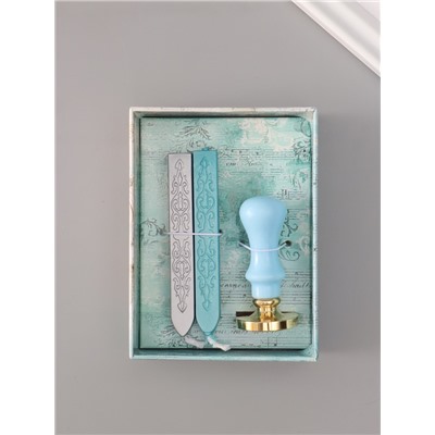 Подарочный набор для сургучной печати «Зимний олень», печать, ручка, сургуч, 12.5×10×3.6 см