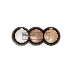 SeVen Cool  Хайлайтер для лица, 3 цвета, тон 01