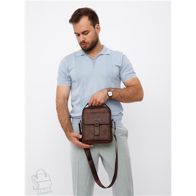 Сумка мужская 1801-2 brown  Jeep в Новосибирске