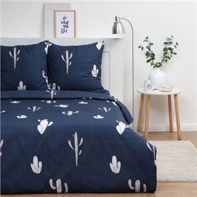 Постельное бельё дуэт «Экономь и Я. Кактусы», полисатин