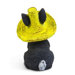 Садовая фигура из полистоуна «Зайка в соломенной шляпе с бабочкой», 19×12×14 см