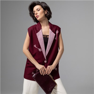 Жилет с акцентной вышивкой, Карьерный взлет (эксклюзив)