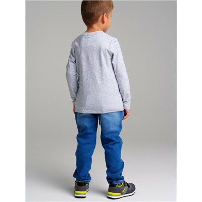 Брюки текстильные джинсовые утепленные флисом для мальчиков