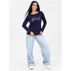 Лонгслив "Флоп" (Темно-синий)