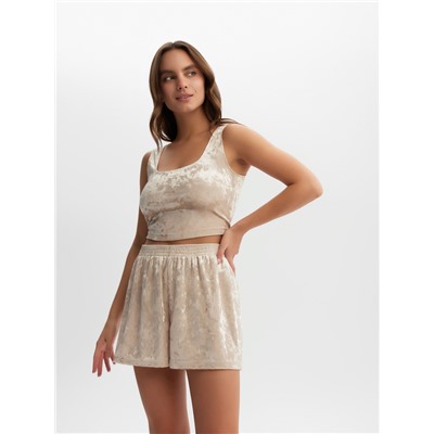 Топ домашний женский KAFTAN Velvet, размер 40-42, бежевый