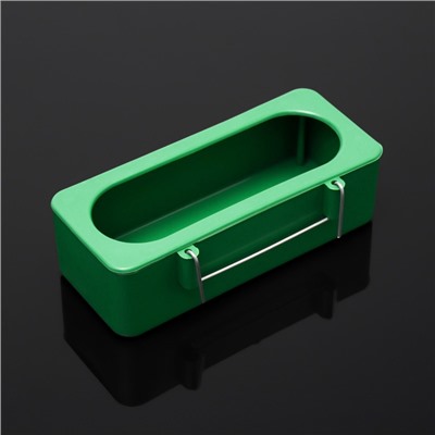 Кормушка для птиц внутренняя матовая 15×6.5×4.5 см, зелёная