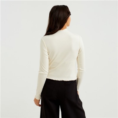 Водолазка женская MINAKU: Basic line, размер 46, цвет экрю