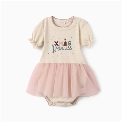 Боди с юбкой Крошка Я «Новогодние игрушки», рост 80-86 см