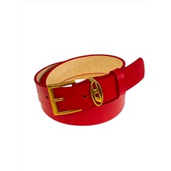 Ремень женский  из искусственной кожи, цвет красный
