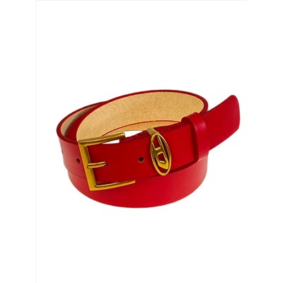 Ремень женский  из искусственной кожи, цвет красный