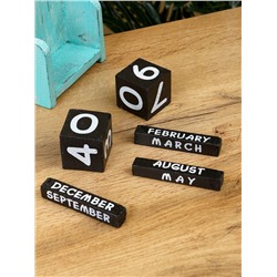 Календарь настольный «Морская звезда», 11×5×16 см, дерево, золотисто-бирюзовый