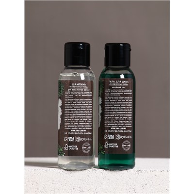 Подарочный набор новогодний мужской «С праздником»: гель для душа и шампунь для волос, 2×100 мл, Чистое счастье