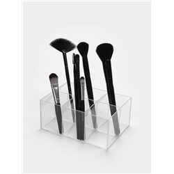 Подставка для ручек и карандашей 6 ячеек, 16×11×7 см, оргстекло 1.8 мм