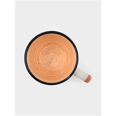 Чайная пара Доляна Nature, 2 предмета: чашка 260 мл, блюдце d=15 см, керамика, оранжевая