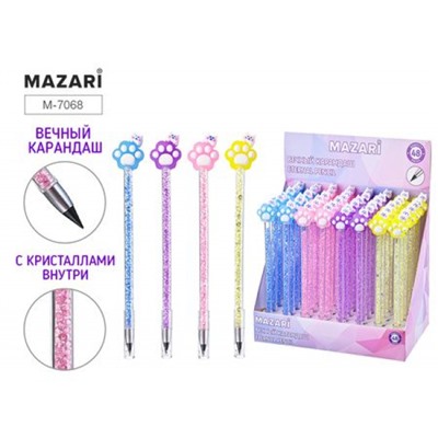 Вечный карандаш "ЛАПКИ" с кристаллами M-7068 Mazari