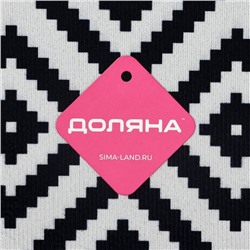 Коврики для ванной и туалета Доляна «Грета», 2 шт.: 50×80, 40×50 см, цвет чёрно-белый