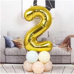 Воздушный шар фольгированный 40" «Цифра 2»