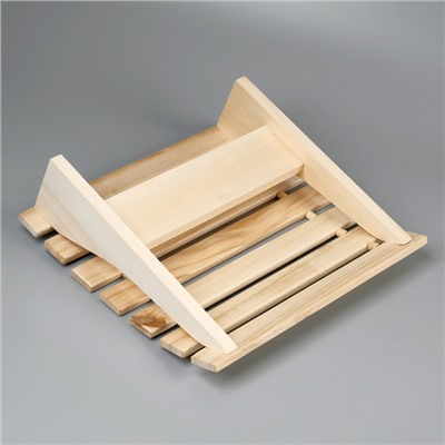 Подголовник для бани и сауны, 31×35×9.5 см, анатомический, деревянный