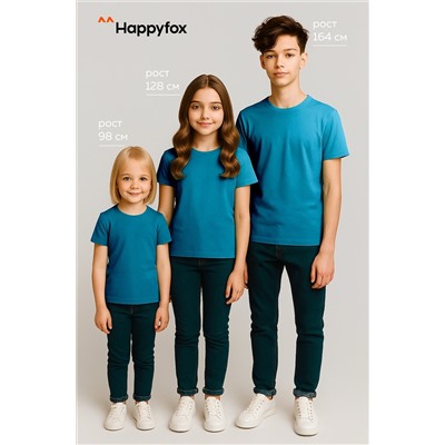 Детская однотонная футболка Happyfox