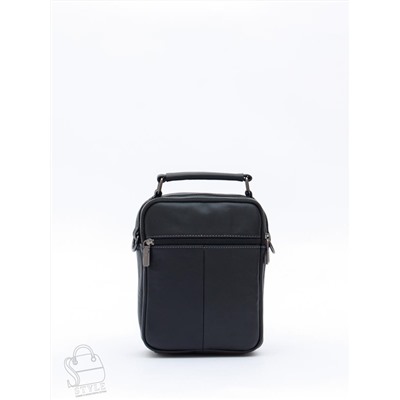 Сумка мужская кожаная 634M black Fuzhiniao в Новосибирске