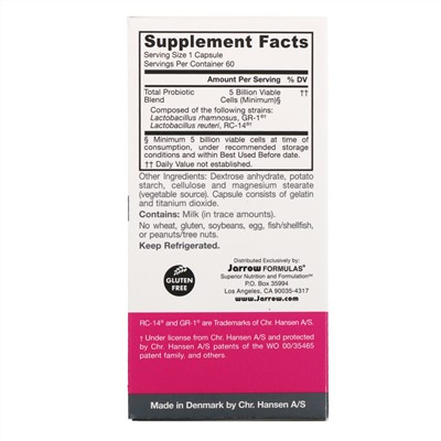 Jarrow Formulas, Women's Fem Dophilus, 60 капсул