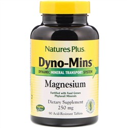 Nature's Plus, Dyno-Mins, Магний, 250 мг, 90 кислотоустойчивых таблеток