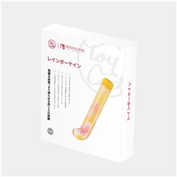 Желтый компактный вибратор из стекла Magic Cane - 12 см.