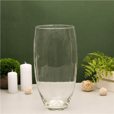 Ваза «Малага», средняя, 3.95 л, h=30 см, d=13.5 см, стекло, прозрачная