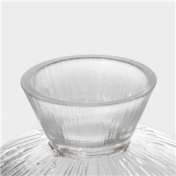 Ваза для фруктов «Фейерверк», 630 мл, 18×9 см, стекло, прозрачная