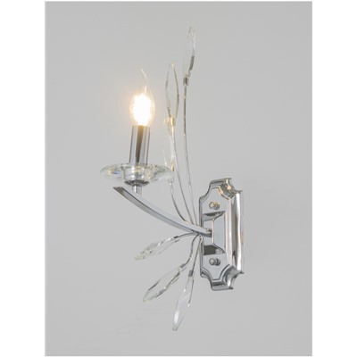 Бра настенное BayerLux «Барселона», 1хЕ14, 40 Вт, хром