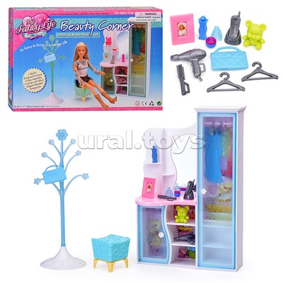 Набор мебели для кукол "Туалетный столик" в коробке