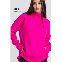 Женский джемпер оверсайз с воротником-стойкой Happyfox