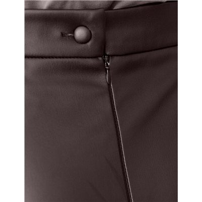 Расклешенная юбка из искусственной кожи