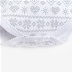 Боди - платье детское «Крошка Я. Олени», рост 62-68 см, белое