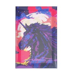 Алмазная мозаика с полным заполнением на подрамнике «Единорог в ночи», 20×30 см