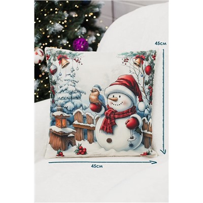 Наволочка декоративная новогодняя 2 шт рогожка НАТАЛИ, 1221265
